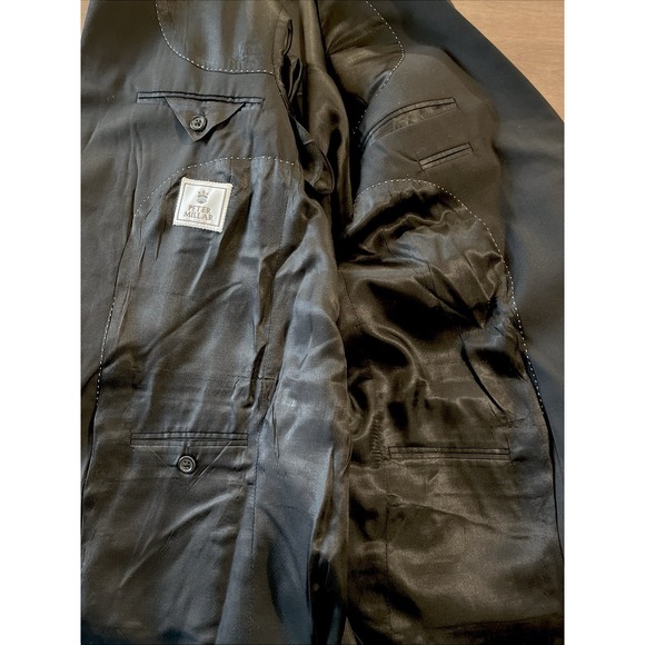 Peter Millar Blazer 44T Solid Black Sports Jacket Wedding Business Resort Party - Picture 8 of 8